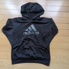 adidas キッズ パーカー ブラックのサムネイル