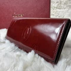Cartier ワインレッド happy birthday長財布 箱あり - メルカリ