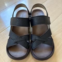 リゲッタ ストラップグミサンダル　ブラック Mのサムネイル