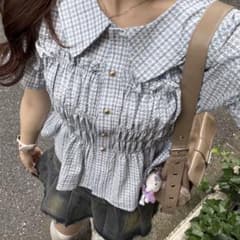 OLIVE des OLIVE シャーリング衿付 ブラウスのサムネイル