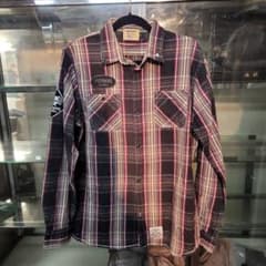 vanson　チェック柄/ワークシャツ/ネルシャツ/長袖/バイクのサムネイル