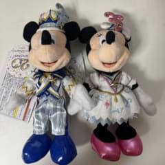 ディズニーシー 20周年 ミッキー ミニー ぬいぐるみバッチ