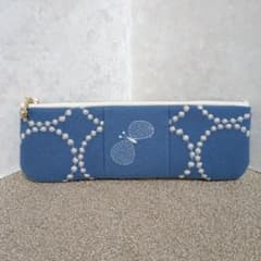 ハンドメイドポーチ ミナペルホネン dopタンバリンとdopちょうちょ