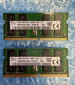 SK hynix 16GB DDR4 2666MHz メモリx2 (32GB) - メルカリ