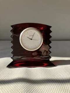 バカラ置き時計　クリスタルレッド 電池交換済み バカラ置き時計 クリスタルレッド 電池交換済み - メルカリ