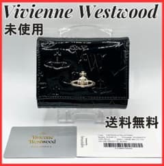 Vivienne Westwood 折財布 黒 シンプル 金 エナメル 型押し Vivienne Westwood 折財布 黒 エナメル 型押し シンプル 金 - メルカリ