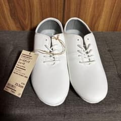 ホワイト レースアップシューズ 23.5cm 無印のサムネイル
