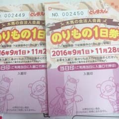 としまえん   フリーパス 2枚のサムネイル
