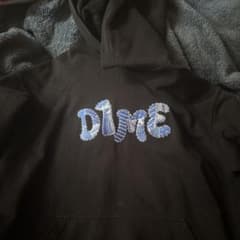 Dime ロゴ刺繍 プルオーバーパーカー ブラック Mのサムネイル