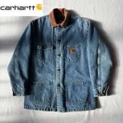Carhartt C59DST 자동차 하트 데님 미시간 초코 코트 M