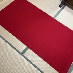 美品 最高級 あかね毛氈 赤 毛氈 茶会 花見 敷物 2本組 約95×190 