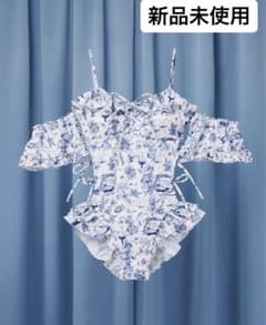 POPPY 水着　あさぎーにょ　TOILE JOUY SWIM LEOTARD POPPY水着Toile de Jouy swim leotard あさぎーにょ - メルカリ