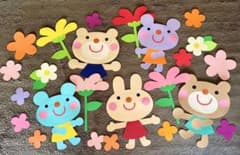 保育　壁面　春　どうぶつとおはなのサムネイル