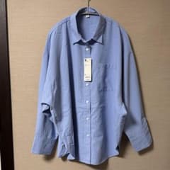 Mサイズ★新品 GU ドルマンスリーブシャツ ブルー UVカット