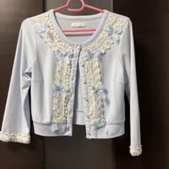 Liz Lisa リズリサ ボレロ カーディガン サックス 水色 リボン レース