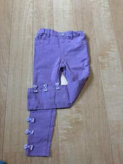 キッズ パンツ パープル リボン 100cmのサムネイル