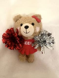 CHEER チア くまぬいぐるみ ストラップ ポンポン - メルカリ