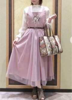 axes femme☆*:.。. ブーケ刺繍チュールJSK★新品未使用★タグ付のサムネイル