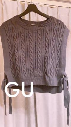 cu様専用ケーブルニットベスト　美品のサムネイル