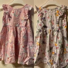 こ*た様 キッズ ノースリーブ ワンピース 2枚セット 110cmのサムネイル