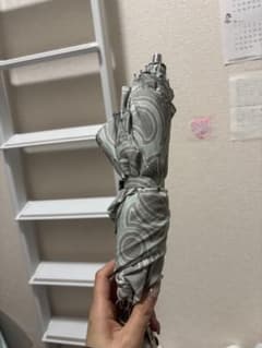 折りたたみ日傘 幾何学模様 ライトグレーのサムネイル