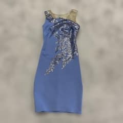 TADASHI SHOJI 스팽글 장식 블루 나이트 드레스 카바 드레스