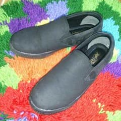かかと迷彩 黒スリッポンのサムネイル