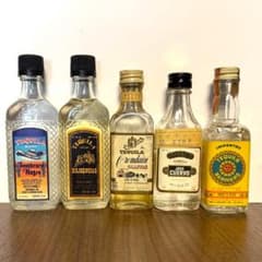 【未開栓】テキーラ ミニボトル 5本セット（オールドボトル・ヴィンテージ）のサムネイル