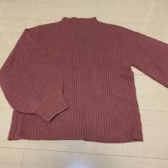 【⠀ボトルネックニット  】テラコッタ色/バルーン袖のサムネイル