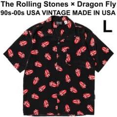 ☆90s☆The Rolling Stones☆オープンカラーシャツ☆USA製 - メルカリ