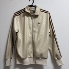 Adidas ジャージ XS クリーム色 - メルカリ