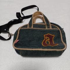 デニムショルダーバッグ 刺繍ロゴ付き AVVのサムネイル