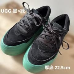 UGG 厚底スニーカー 黒×緑 22.5センチ - メルカリ