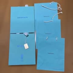 Tiffany & Co. ショップ袋 5枚セット チャーム付き - メルカリ