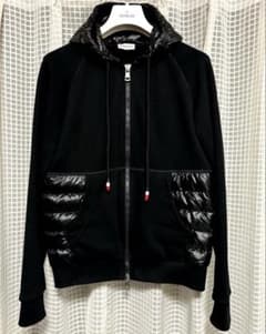 MONCLER モンクレール 極美品 ダウン×スウェットパーカー ブラック S MONCLER モンクレール 極美品 ダウン×スウェットパーカー ブラック S