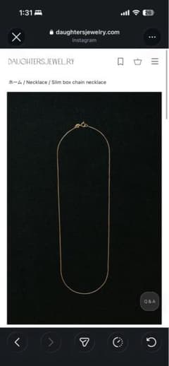 DAUGHTERSJEWELRY/Slim box chain necklace - メルカリ