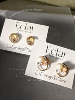 Eclat ゴールドパールピアスセットのサムネイル