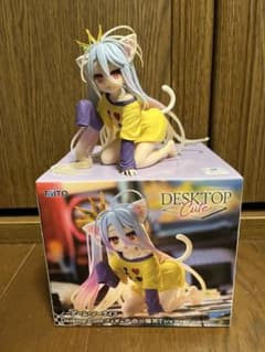 노게임·노라이프 화이트 Desktop Cute 피규어 고양이 귀