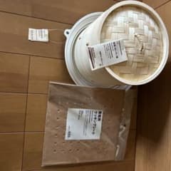 無印良品 竹せいろ 深型 2段 18cm 蒸し器セット 未使用タグ付きのサムネイル