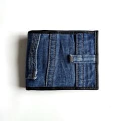 Brand new denim remake wallet, handmade mini wallet, men's wallet, folding wallet ④