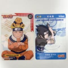 NARUTO カード うずまきナルト ガマ竜 うちはサスケ 2枚セット - メルカリ