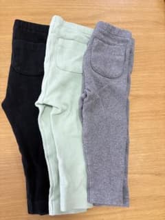 UNIQLO ベビーリブ レギンス 80cm 3枚セットのサムネイル