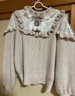 LIZLISA スピンドルポンポンニットトップス ピンク - メルカリ