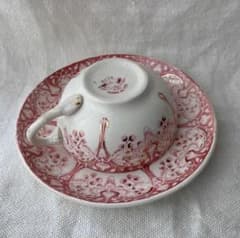 希少ピンク金彩◆美品クレイユモントローc&s ジアンサルグミンヌカフェオレボウル 希少ピンク金彩◇美品クレイユモントローc&s ジアンサルグミンヌカフェ