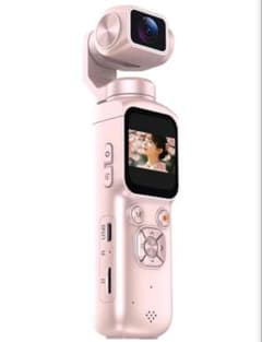 アクションカメラ ポケットサイズ 4K 7500万画素 シングル軸 ピンク