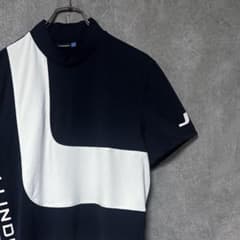 J.LINDEBERG ジェイリンドバーグ 半袖 モックネック シャツ ネイビー