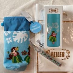 FEILERマナマナステンレスボトル、カラビナ付きストロー、水筒ケース☆新品☆のサムネイル