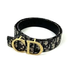 ✨希少✨ディオール ベルト トロッター ゴールド金具 キャンバス レザー 美品】ディオール ベルト CD金具 トロッター 総柄 キャンバス