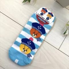 힘내는 룰루로로 양말 테두리 블루 22㎝~24㎝