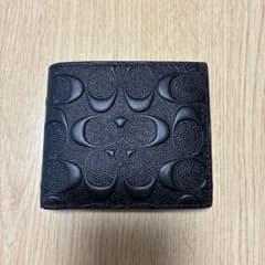 シ*ロ様 COACH 二つ折り財布 ブラックのサムネイル